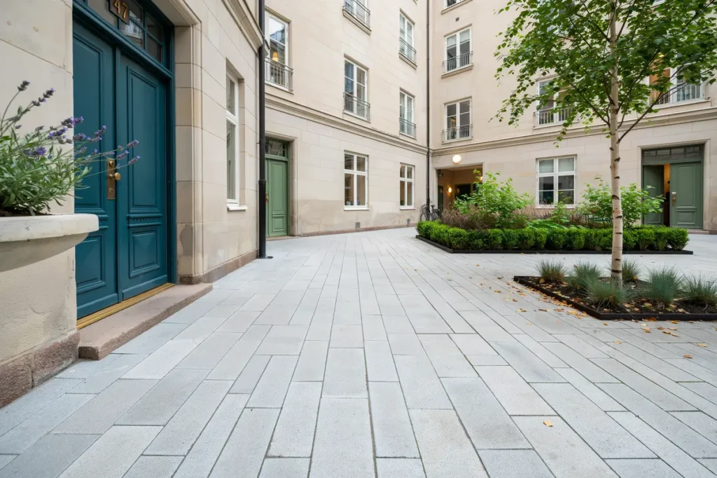 innerg rdsrenovering med stens ttning och planteringar p s dermalm stockholm